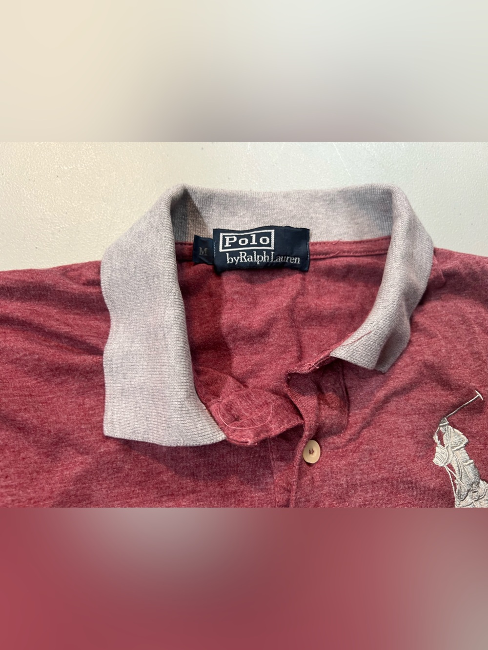 Polo Ralph Lauren Big Pony Polo Shirt Men’s Medium Red Heather Soft Cotton - Picture 2 of 6
